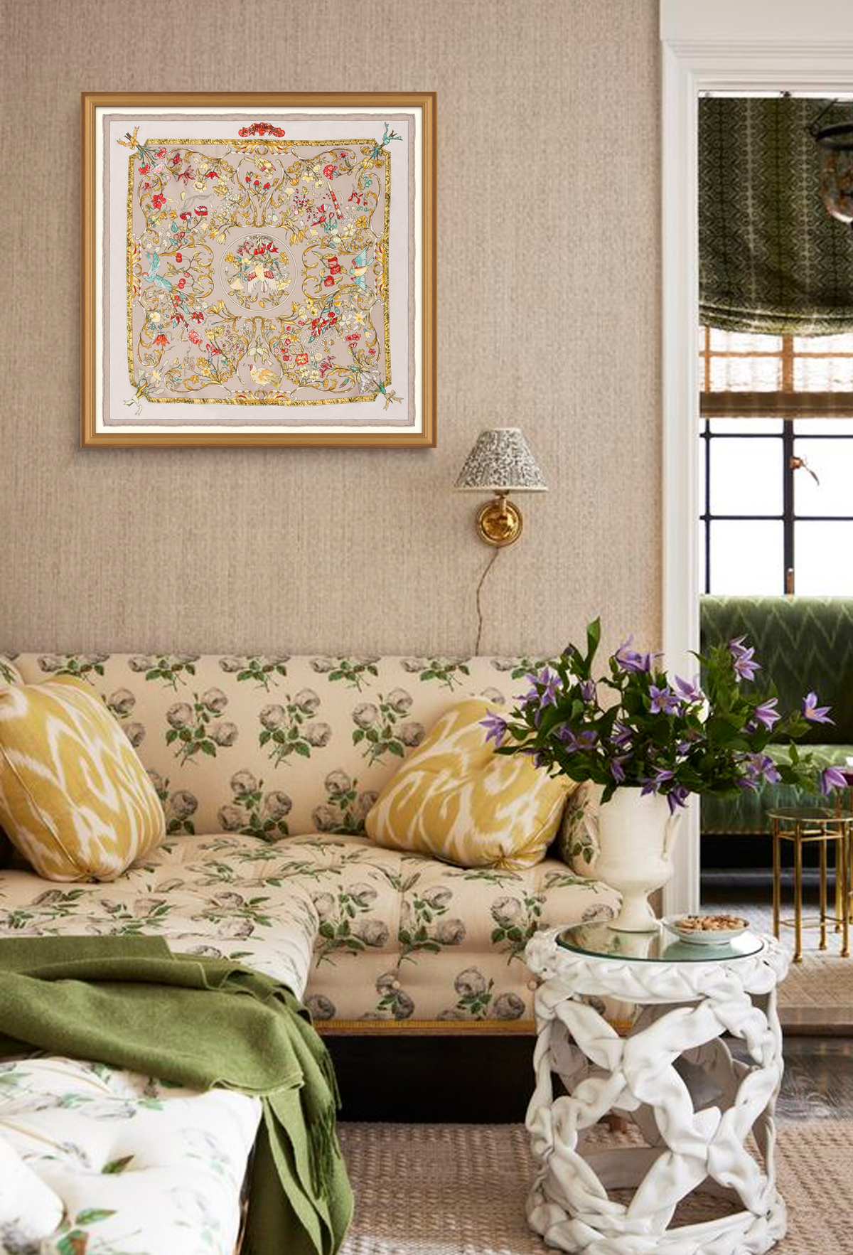 Hermès Pierres D'Orient Et D'Occident Framed Scarf | Maison George