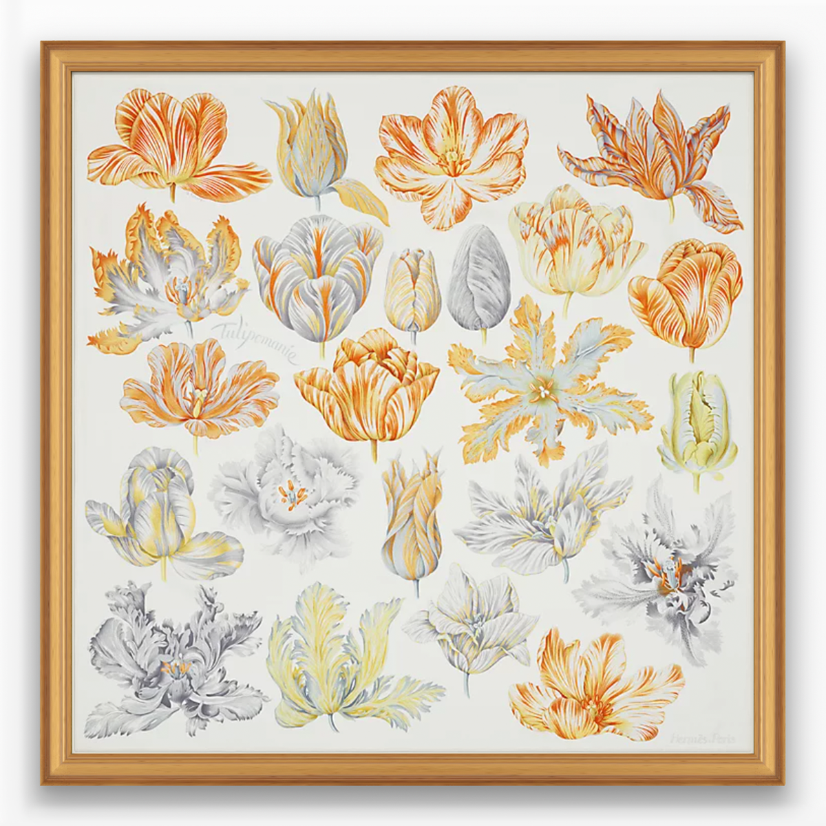 Hermès Tulipomanie Framed Scarf | Maison George