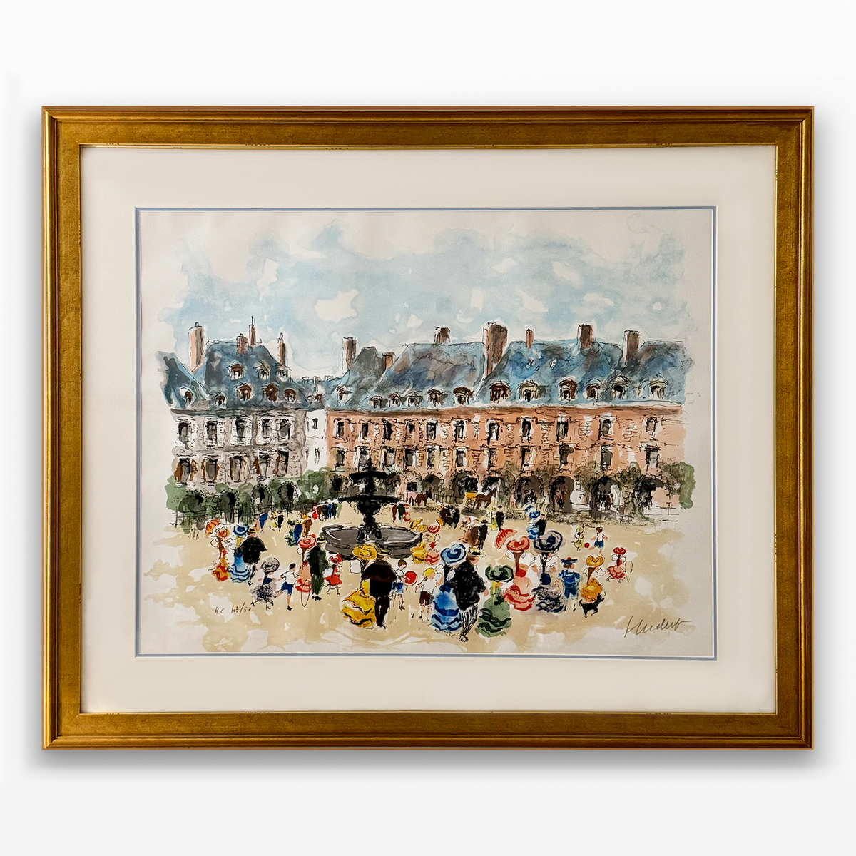 リトグラフ　URBAIN HUCHET 「アーバンヒューシェ」フランス画家 ウルバン・ウシェ（Urbain Huchet）「凱旋門（パリ