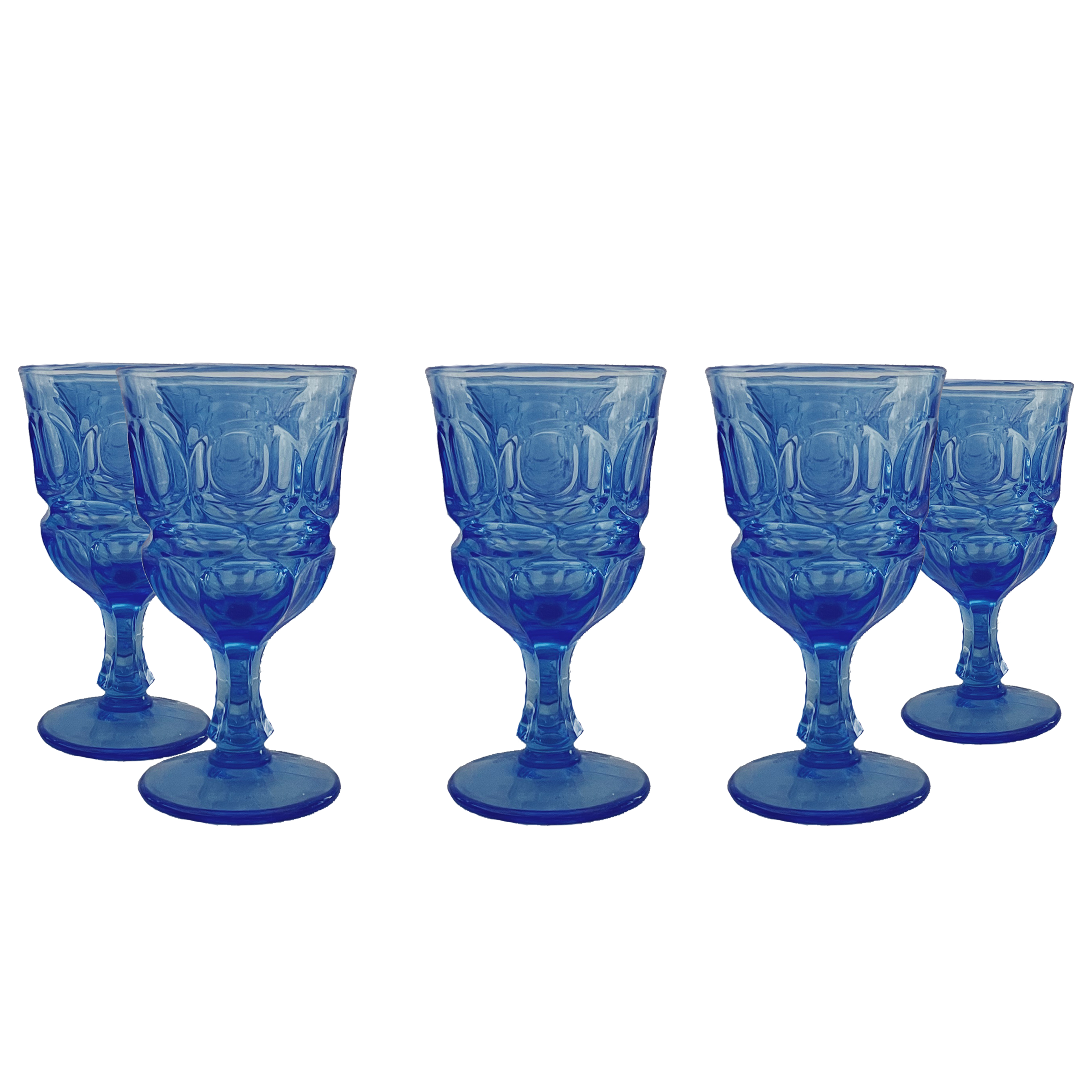 Blue Fostoria Cordial Glasses | Maison George