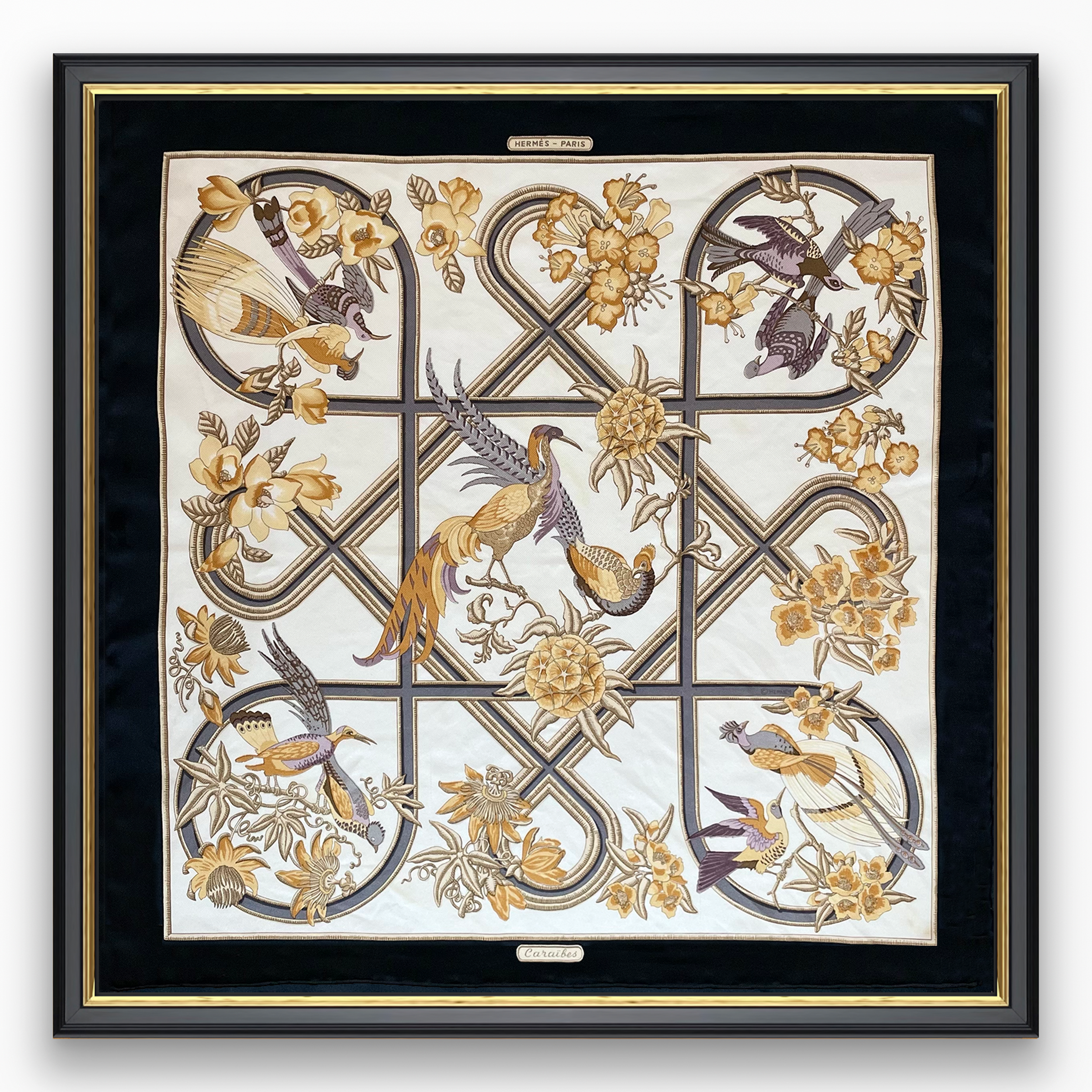 Hermès Caraibes Framed Scarf | Maison George