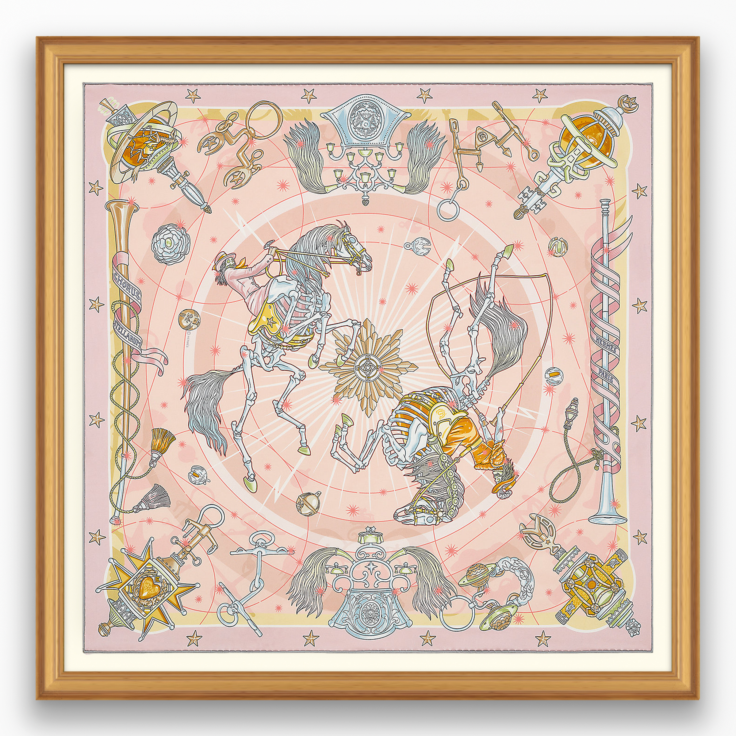 エレガント♪【 HERMES 】カレジェアン Chorus Stellarum Hermès Chorus Stellarum Framed Scarf | Maison George