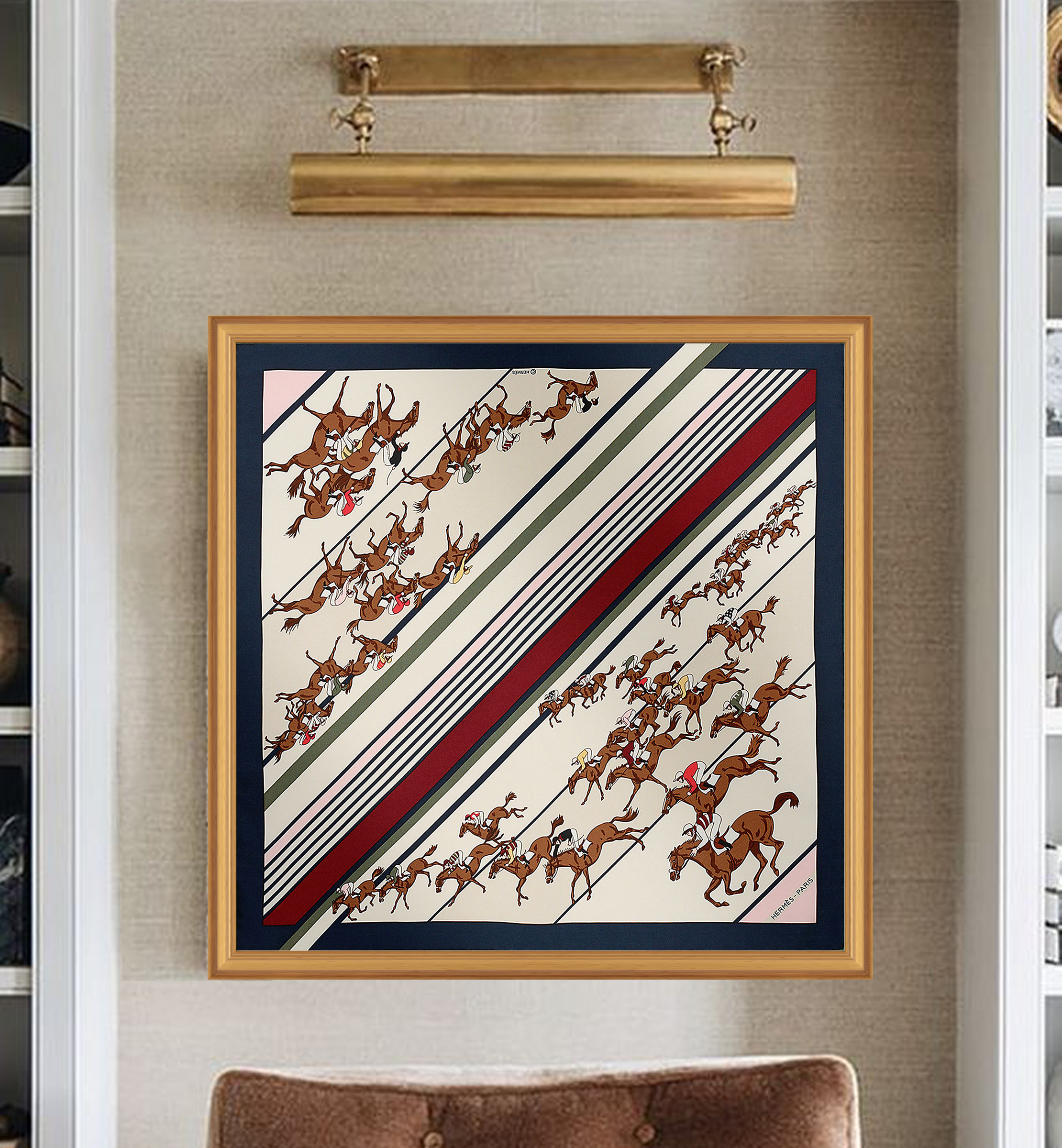 Hermès Les Courses Framed Scarf | Maison George