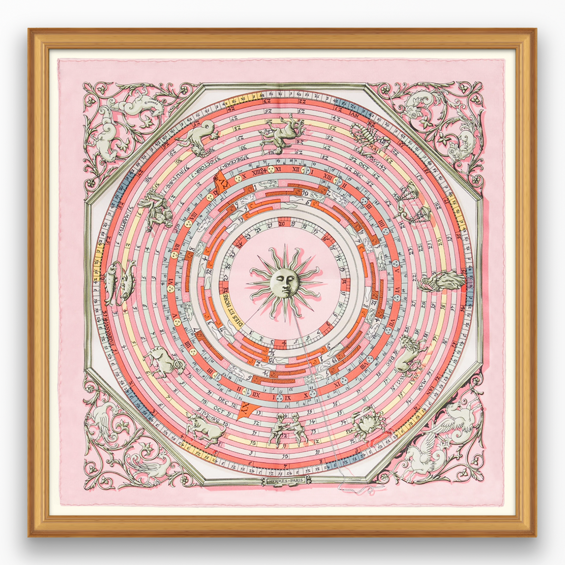 Hermès Dies et Hore Framed Scarf | Maison George
