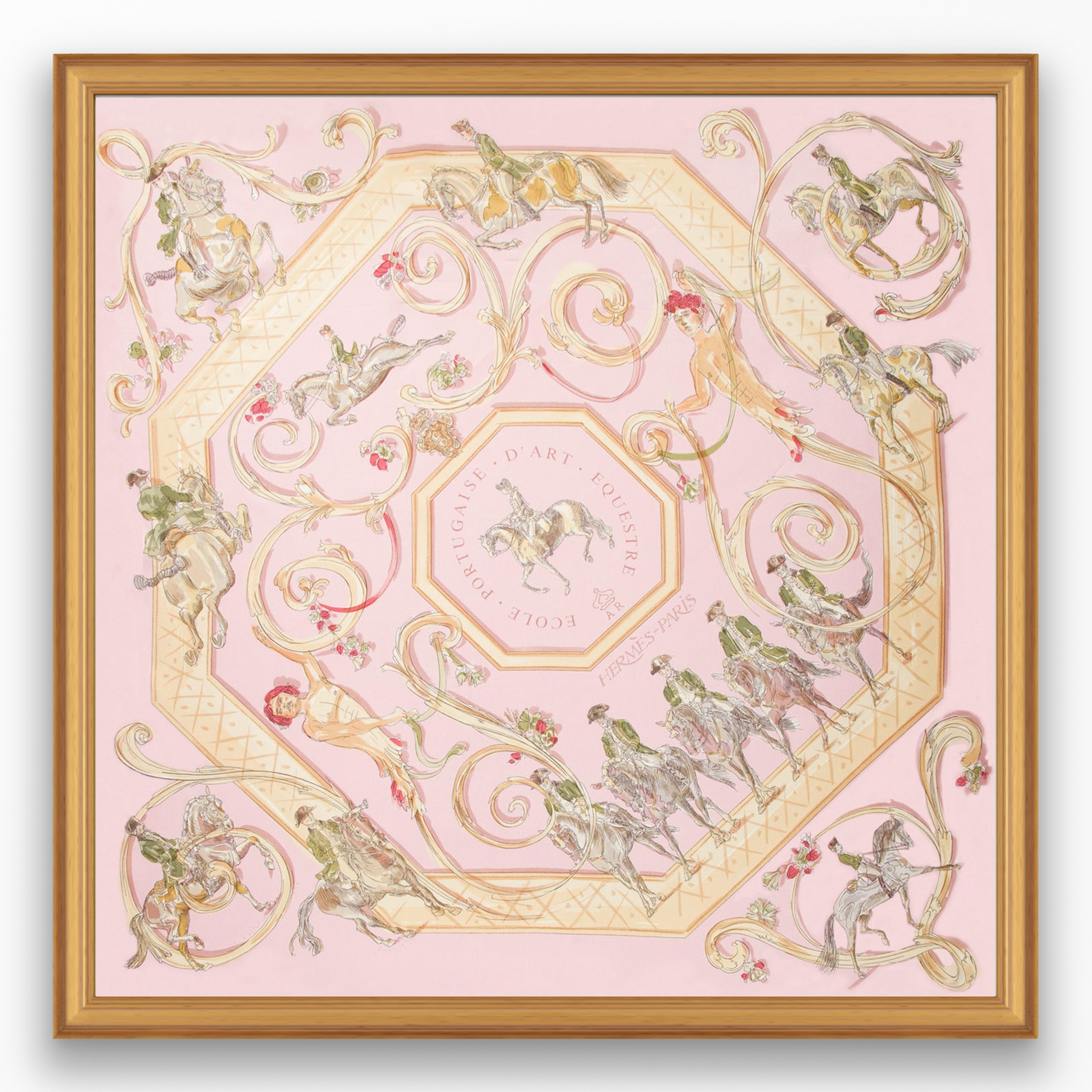 Hermès Ecole Portugaise d'Art Equestre Framed Scarf | Maison George