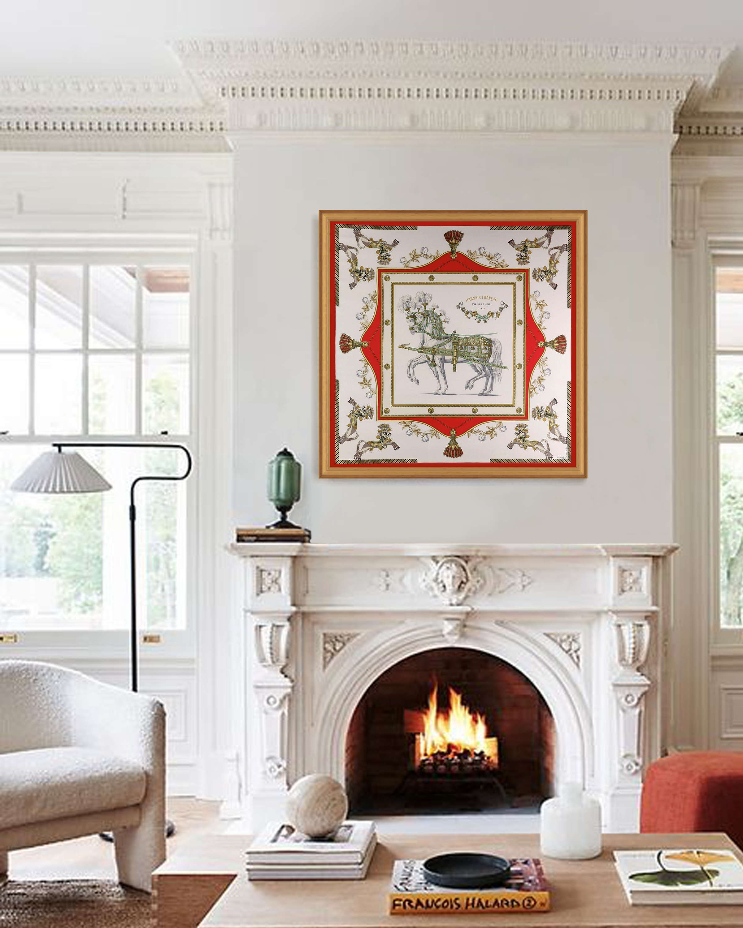 Hermès Harnais Francais Framed Scarf | Maison George