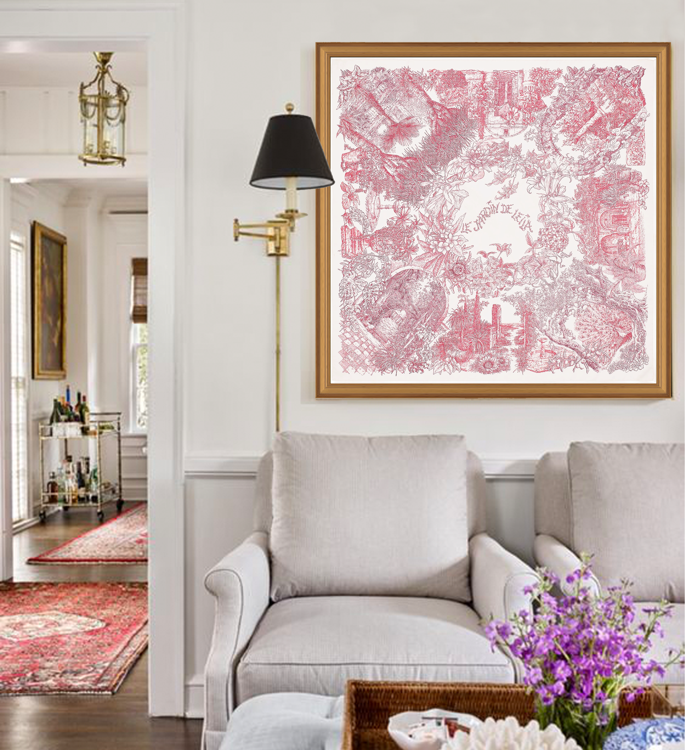 Hermès Jardin de Leila Framed Scarf | Maison George