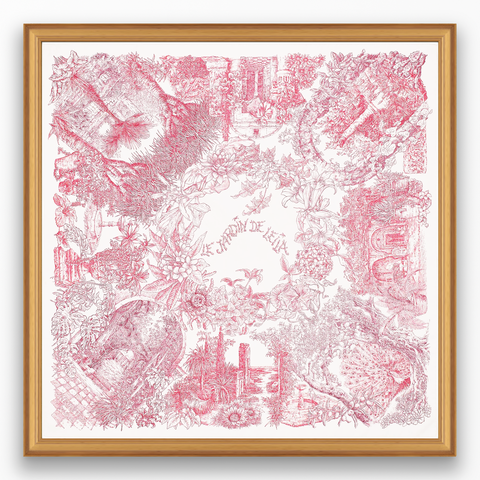 Hermès Jardin de Leila Framed Scarf | Maison George