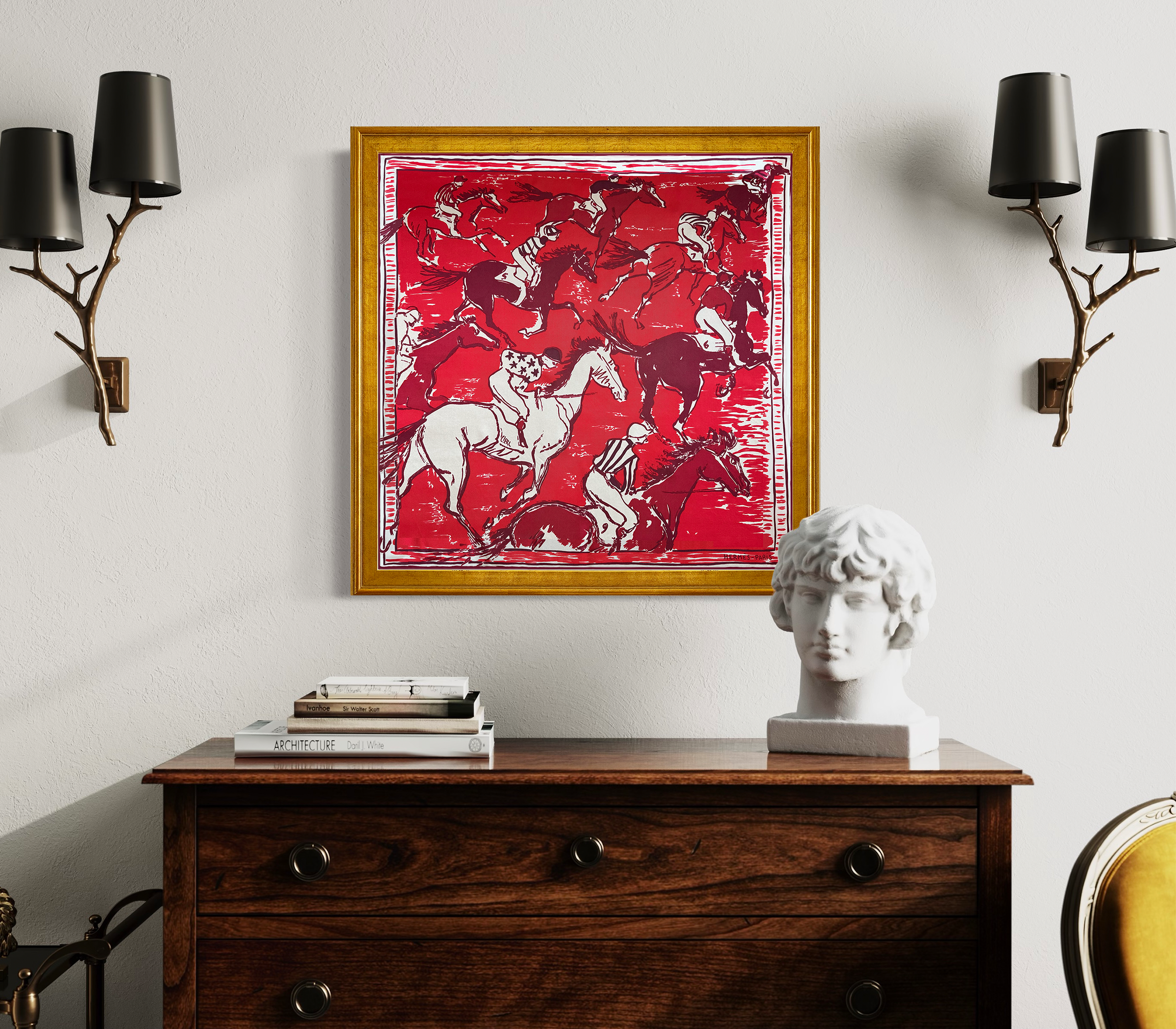 Hermès Jockey Framed Scarf | Maison George