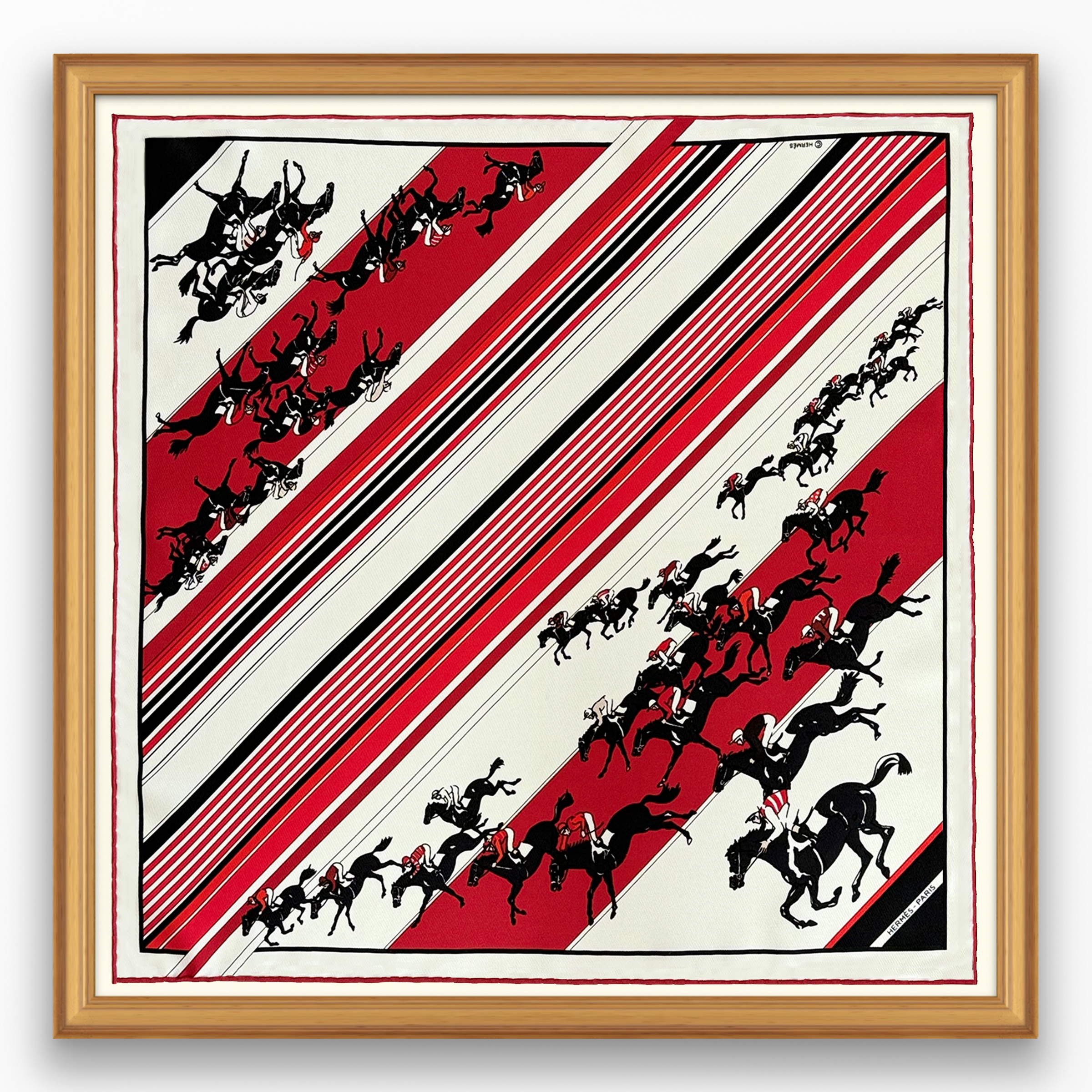 Hermès Les Courses Framed Scarf | Maison George