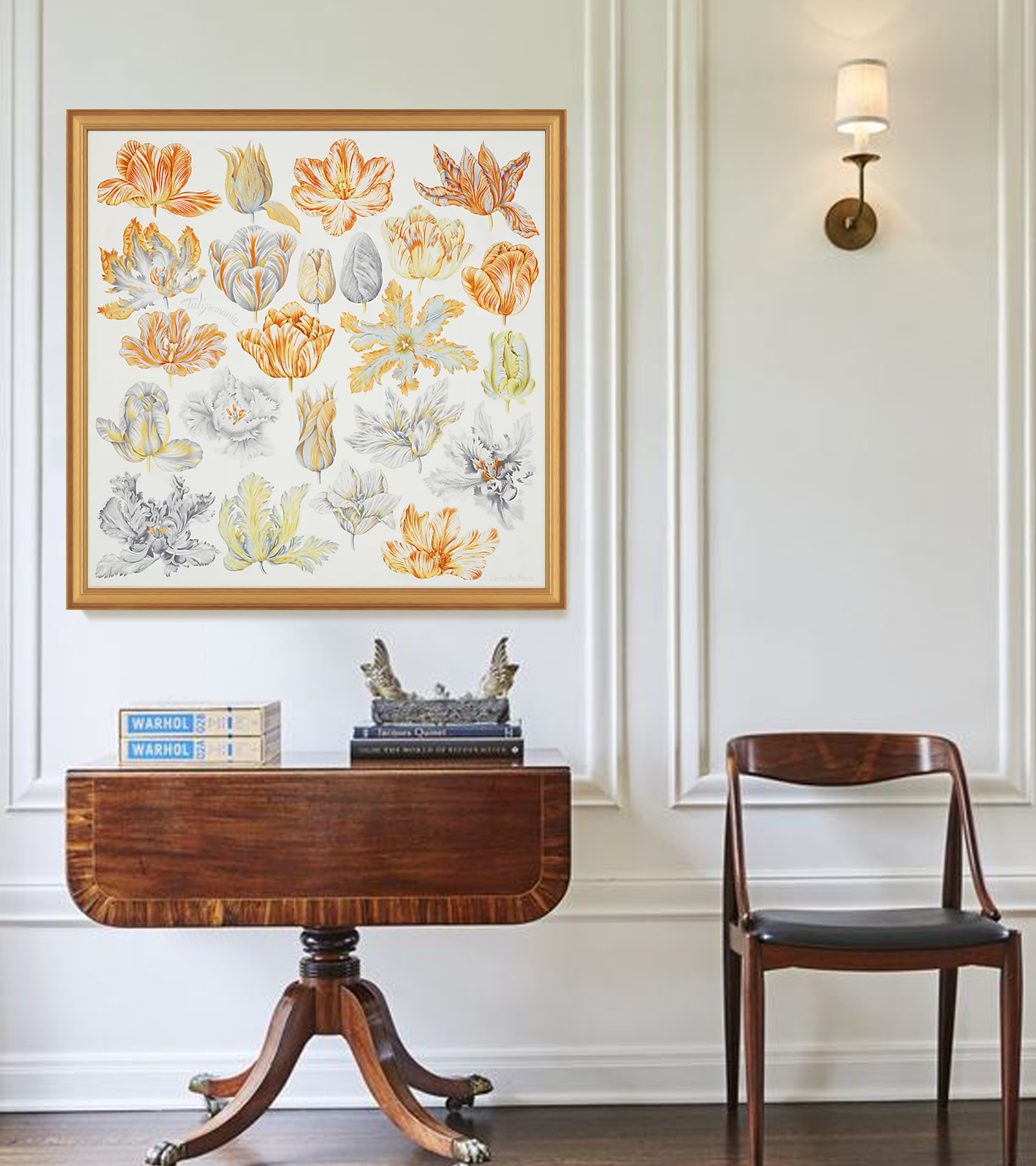 Hermès Tulipomanie Framed Scarf | Maison George