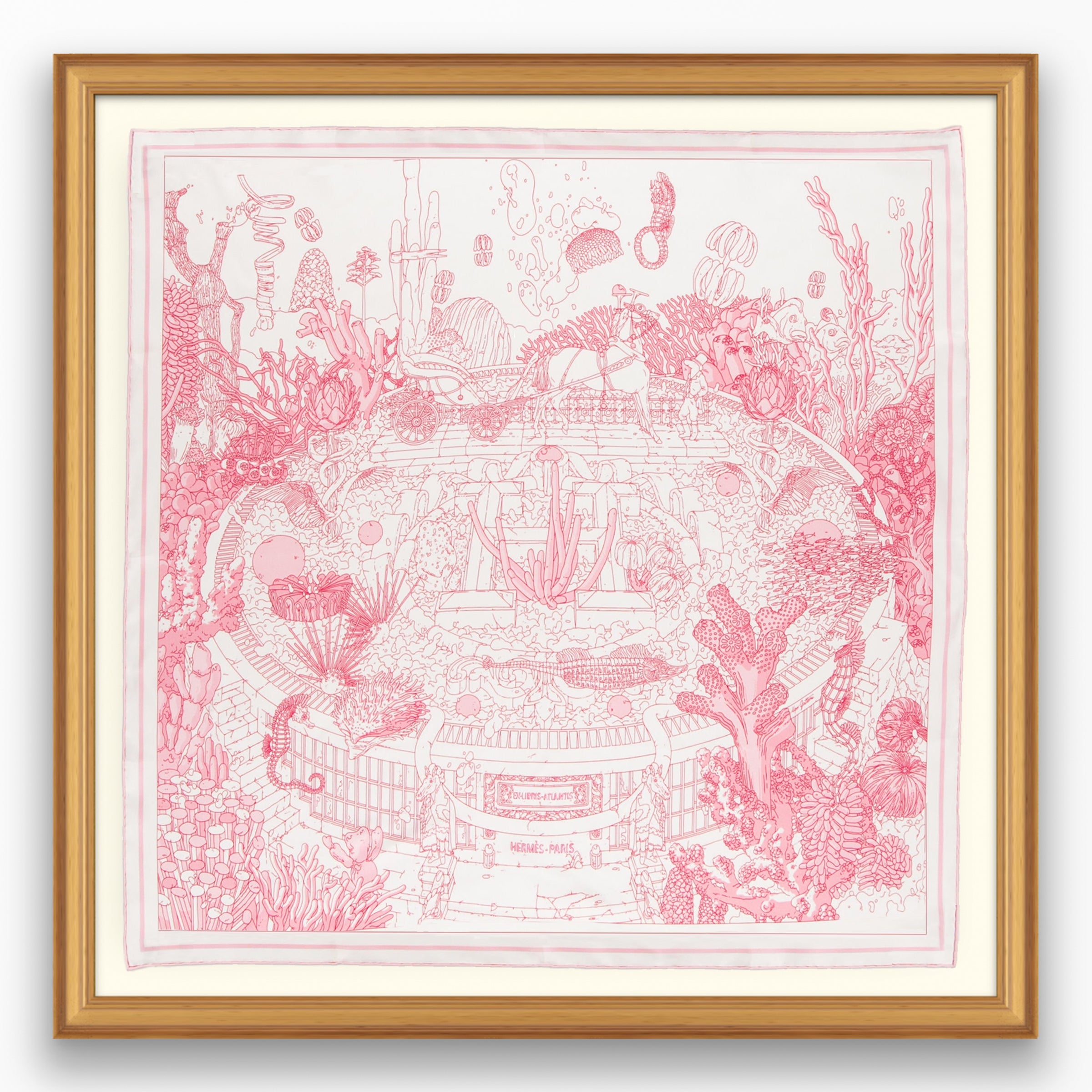 Hermès Ex Libris Atlantis Framed Scarf | Maison George
